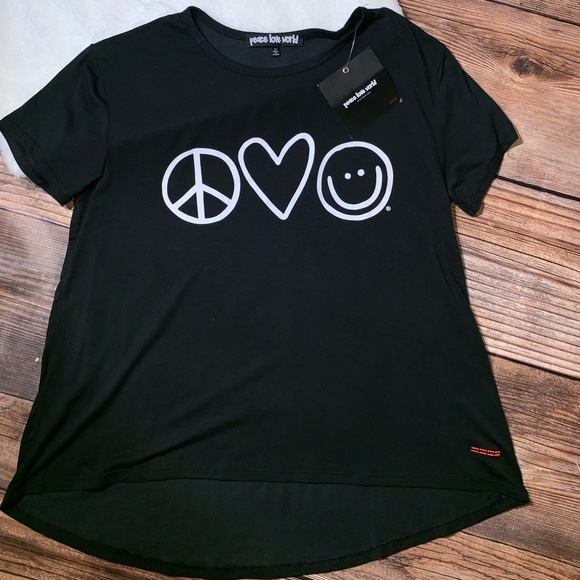 Peace Love World Black Tank Nwt Peace Love World Black Tank Nwt
